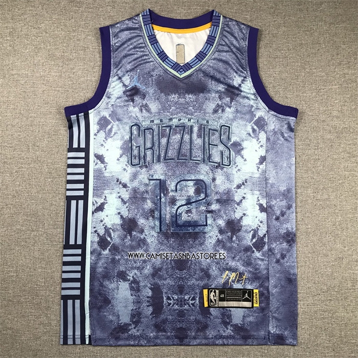 Ja Morant NO 12 Camiseta Memphis Grizzlies Select Series 2023 Azul